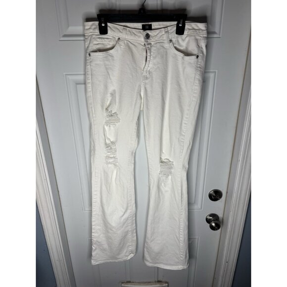 Just Black Denim White Straight Jeans Sz 30 Flares - Picture 1 of 5